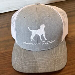 Gray and White Dog Cap